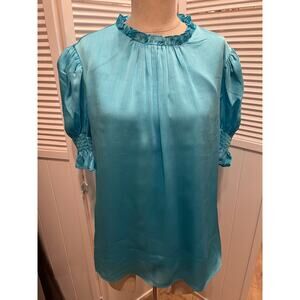 Trina Turk Turquoise Blouse